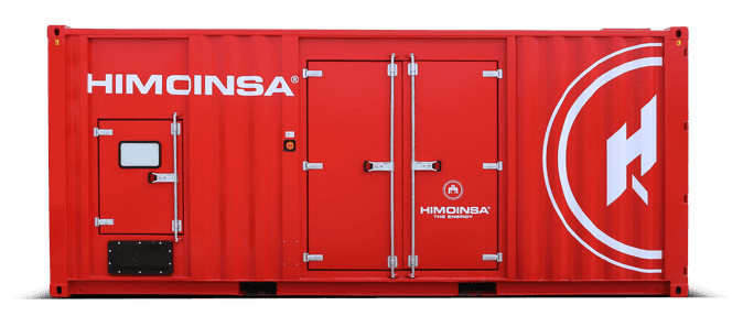 En rød container med HIMOINSA logo.